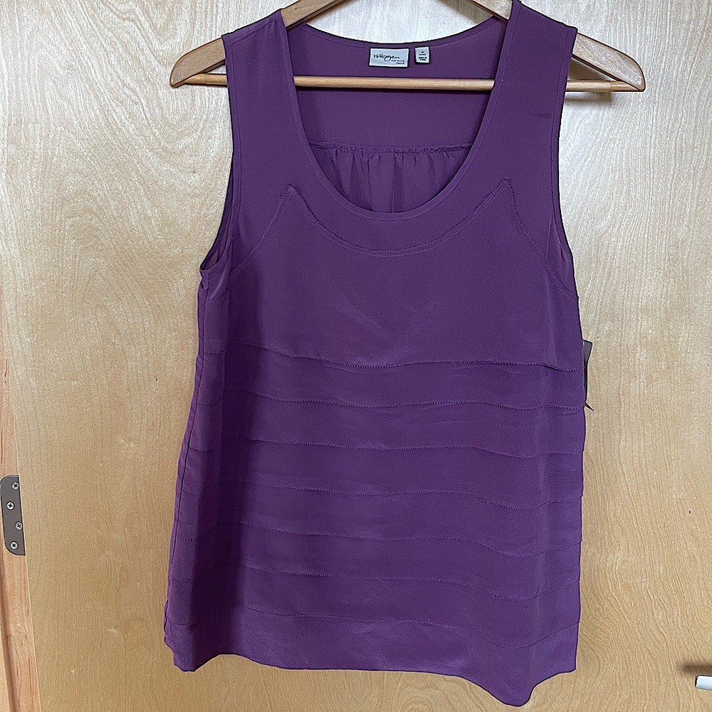 100% Silk Halogen for Petite Focus Tank Top